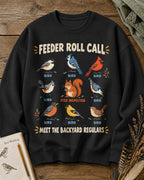 Feeder Roll Call Backyard Birds Graphic Sweatshirt