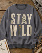 Stay Wild Wildflower Vintage Botanical Garden Sweatshirt for garden and nature lovers – product image 5
