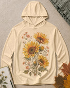 UPF 50+ Sunflower Daisy Cottage Garden Sun Hoodie for garden and nature lovers – product image 5