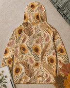 UPF 50+ Sunflower Paisley Botanical Garden Sun Hoodie for garden and nature lovers – product image 4