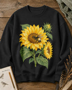 Sunflower Garden Frame Floral Botanical Graphic Sweatshirt