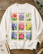 Flower Cards Garden Botanical Graphic Sweatshirt