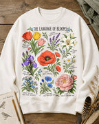 Poppy Daisy Frame Floral Garden Graphic Sweatshirt