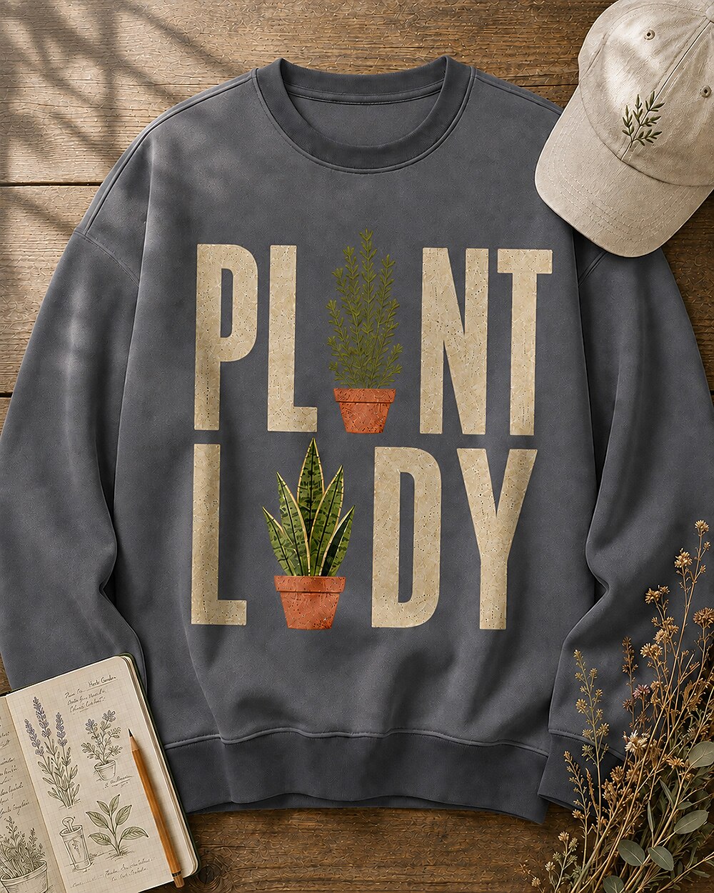 Plant Lady Snake Plant Botanical Gardening Sweatshirt