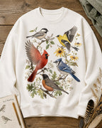 Northern Cardinal American Goldfinch Backyard Birdwatching Sweatshirt