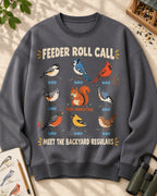 Feeder Roll Call Backyard Birds Graphic Sweatshirt