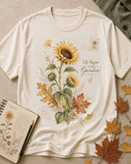 100% Cotton Vintage Country Sunflower T-Shirt for garden and nature lovers – product image 3