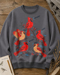 Cardinal What Cheer Winter Bird Graphic Sweatshirt