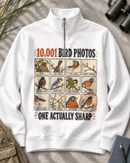 Funny Bird Photography Robin UPF50+ Spandex Quarter-Zip Stretch Sweatshirt