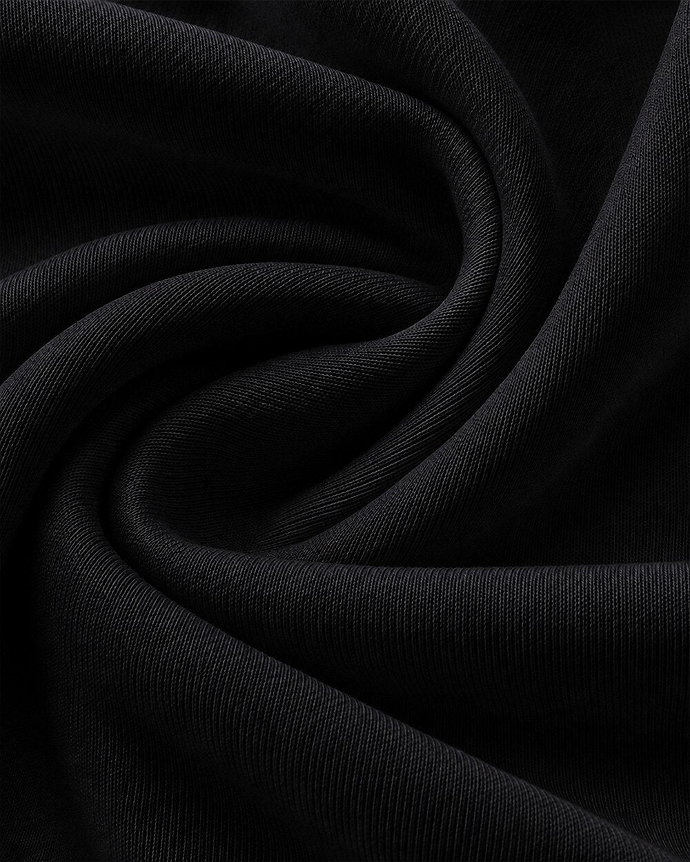 black fabric close-up for the women's goldfinch pair coneflower crewneck sweatshirt.
