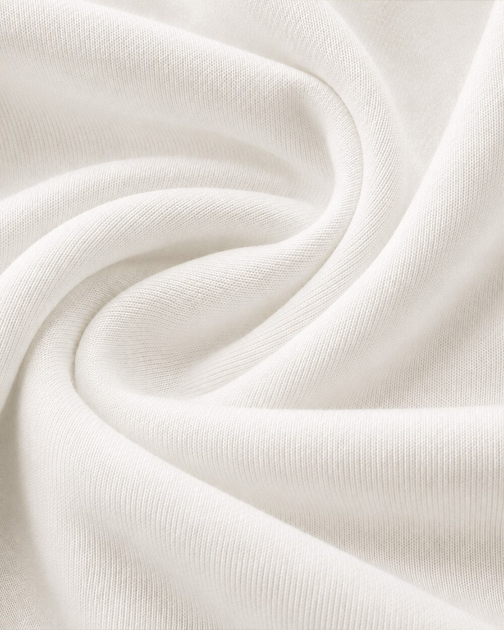 Cream fabric close-up for the women's goldfinch waterfall crewneck sweatshirt.