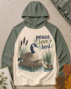 UPF 50+ Goose Nesting Family Wetland Sun Protection Hoodie
