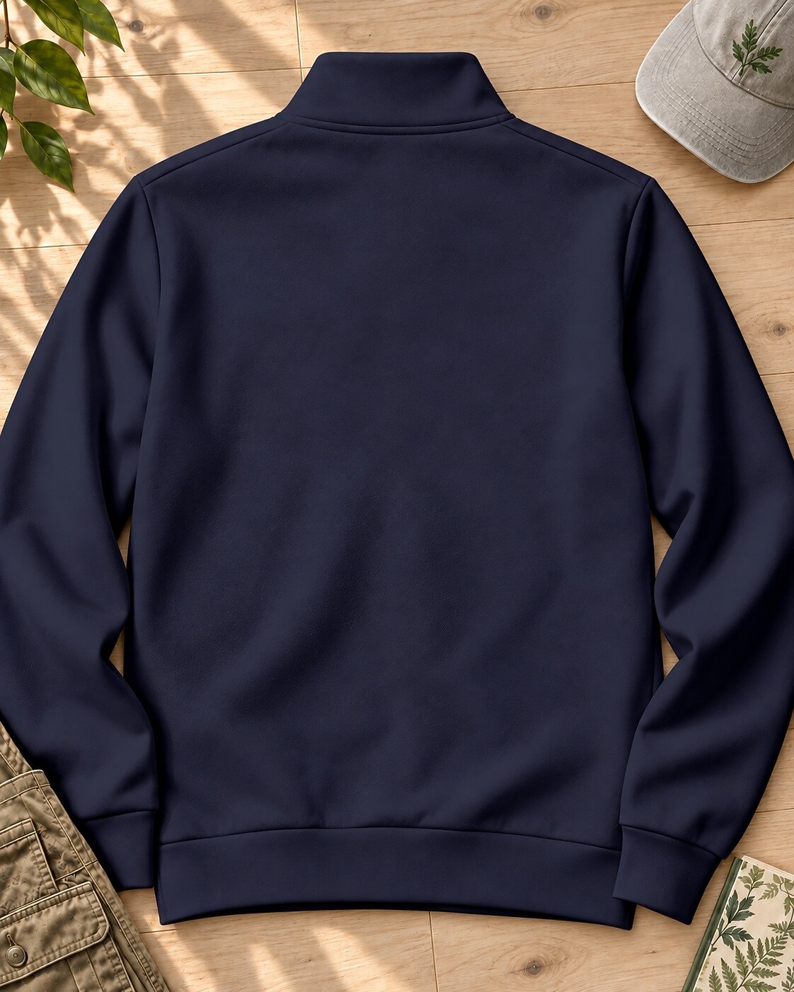 Owl Marsh Birdwatching Quarter-Zip Stretch Sweatshirt Spandex UPF50+