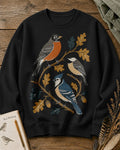 American Robin Blue Jay Autumn Oak Leaf Sweatshirt