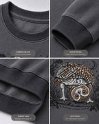 Owl Moonlit Oak Branch Night Bird Watching Sweatshirt