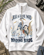 Wadina Birds Just A Little Wild UPF50+ Spandex Quarter-Zip Stretch Sweatshirt
