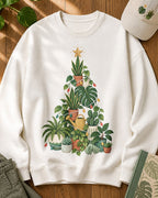 Monstera Snake Plant Christmas Tree Gardening Sweatshirt